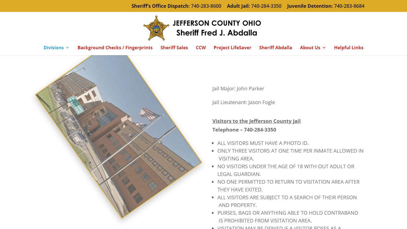 Jail Administration | Jefferson County Sheriffs Office