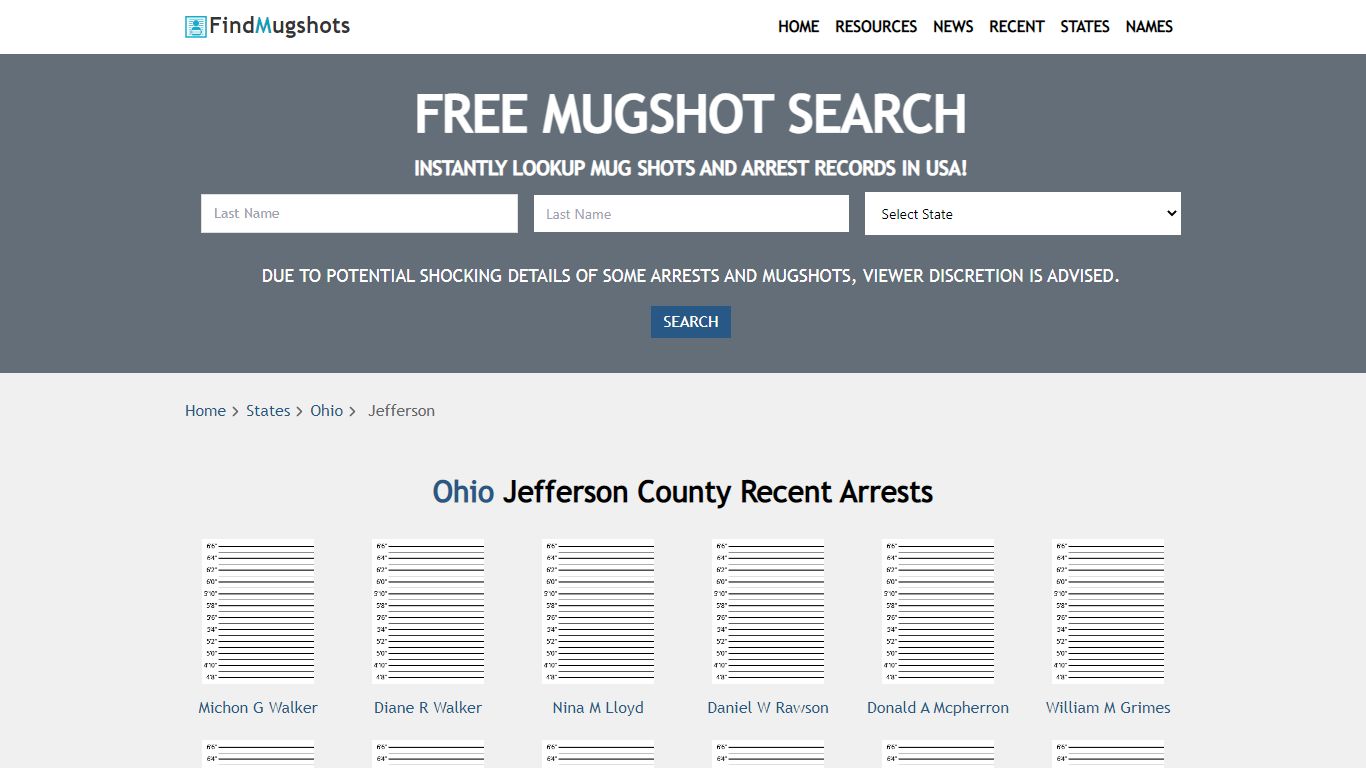 Find Jefferson Ohio Mugshots - Find Mugshots